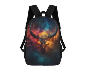 sinyumoney Galactic Demon Skull -1 School Backpack Fashion Stationery Backpack Waterproof Casual Daypacks for Men/Women 17inch