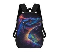 sinyumoney Galactic Dinosaur Art Print-3 Children's Backpacks School Backpack 3D Printed for Kids Travel Rucksacks Book Bags Kids 17inch School Bag