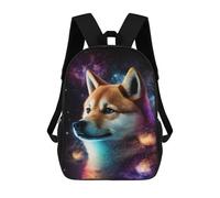 sinyumoney Galactic Dog Portrait -1 Children's Backpacks School Backpack 3D Printed for Kids Travel Rucksacks Book Bags Kids 17inch School Bag