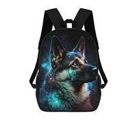 sinyumoney Galactic Dog Portrait -13 School Backpack Business Durable Laptop Bag for Camping Outdoor Adventures And Daily Travel 17inch