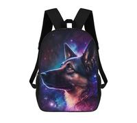 sinyumoney Galactic Dog Portrait -18 Children's Backpacks 17inch School Backpack 3D Printed Bag Bookbag for Kids Travel Rucksacks Boy Girl Book Bags Kids School Bag