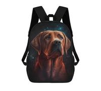 sinyumoney Galactic Dog Portrait -23 17 Inch Backpacks Kids Schoolbag,3D Printed Elementary And Middle School Students Backpacks for Boys Girls