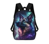sinyumoney Galactic Dog Portrait -6 Backpacks 3D Printed 17inch Kids School Backpack Outdoor Casual Daypack Casual Travel Bags for Middle School Students