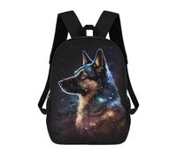 sinyumoney Galactic Dog Portrait Rucksack Water Resistant Computer Rucksack for Camping Outdoor Adventures And Daily Travel 17inch