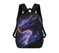 sinyumoney Galactic Dragon Art Print-18 Backpack School Bag High Secondary School Bags Casual Backpack - Perfect for Travel, Work And Daily Use 17inch