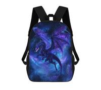 sinyumoney Galactic Dragon Art Print-2 Rucksack Business Laptop Rucksack Bag Unisex Casual Daypack for Girls Boys Teenage 17inch