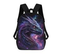 sinyumoney Galactic Dragon Art Print-21 3D Printed 17inch Kids School Backpack School Bag Fashion Rucksacks for Boys Elementary And Middle School Students