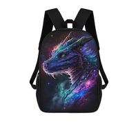 sinyumoney Galactic Dragon Art Print-25 School Backpack for Girls 17inch Casual Daypack Lightweight Rucksack Boy Girl Backpack for Middle School Students