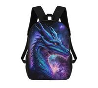 sinyumoney Galactic Dragon Art Print -8 17 Inch Backpacks Kids Schoolbag,3D Printed Elementary And Middle School Students Backpacks for Boys Girls