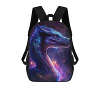 sinyumoney Galactic Dragon Art Print School Backpack Fashion Stationery Backpack Waterproof Casual Daypacks for Men/Women 17inch