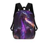 sinyumoney Galactic Dragon Breath Artwork -1 Print Children's Backpack School Bag for Adult And Kids Travel Daypack 17inch