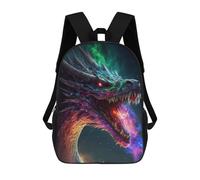 sinyumoney Galactic Dragon Breath Artwork School Bag Backpack Teen Schoolbag 3D Printing Adjustable Schoolbag Fashion Pocket Bag for Kids Boys Girls Students And Teenagers Fans 17inch