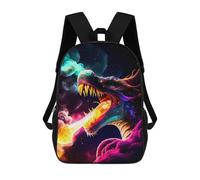 sinyumoney Galactic Dragon Breath Kids Backpacks,3D Personalized School Bookbags for Boys Girls Large Schoolbags Casual Daypack 17inch