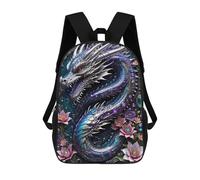 sinyumoney Galactic Dragon Chronicles School Bags High Secondary School Bags Casual Backpack for Camping Outdoor Adventures And Daily Travel 17inch