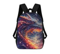 sinyumoney Galactic Dragon Dance -1 Backpacks 3D Printed School Bag Casual Kids Fashion School Bag for Boys Middle School Students School 17inch