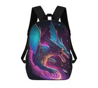 sinyumoney Galactic Dragon Majesty -3 Backpacks, Kids Backpack Student School Bag 3D Printed Travel Backpacks Fashion Accessory Backpack Children Waterproof School Bags 17inch