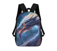 sinyumoney Galactic Dragon Majesty Backpack Kids School Bag Boys Cartoon 3D Print Students Schoolbag Laptop Daypack for Boys Girls 17inch