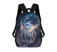 sinyumoney Galactic Dreamcatcher -1 3D Printed Children's School Backpack for Kids High Capacity Travel Rucksacks Book Bags Kids School Bag Back Pack 17inch
