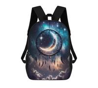 sinyumoney Galactic Dreamcatcher -2 Rucksacks 3D Printed Children Backpacks Fashion Casual Daypack Cute Travel Bags Outdoor Casual Daypack for Boy And Girl 17inch