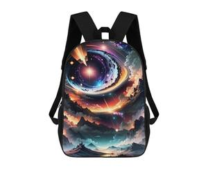 sinyumoney Galactic Dreamscape -12 Backpack Kids School Bag Boys Cartoon 3D Print Students Schoolbag Laptop Daypack for Boys Girls 17inch