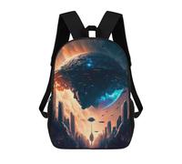 sinyumoney Galactic Dreamscape -15 Children's Backpack, Schoolbag Large Capacity Students Bookbag Rucksack Knapsack for Boys Girls Adults Teen 17inch