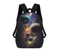 sinyumoney Galactic Dreamscape -19 Children's School Backpack 3D Printed for Kids Travel Rucksacks Book Bags for Boys Elementary School Students 17inch