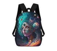 sinyumoney Galactic Dreamscape -2 Backpacks 3D Printed Kids School Backpack Outdoor Casual Daypack Fashion Casual Children Backpacks Cute Travel Bags 17inch