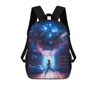 sinyumoney Galactic Dreamscape -24 Backpacks 3D Printed Kids School Backpack School Bag Fashion Rucksacks for Boys Elementary And Middle School Students 17inch