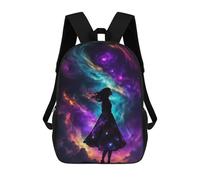 sinyumoney Galactic Dreamscape -37 Children's Backpacks School Backpack 3D Printed Backpack for Kids Travel Rucksacks Book Bags Kids School Bag 17inch