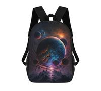 sinyumoney Galactic Dreamscape -9 School Bags Lightweight Casual Daypack School Backpacks for School/Work/Travel 17inch