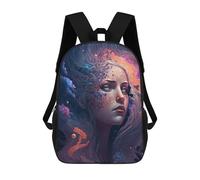 sinyumoney Galactic Dreamscape Portrait Children's Backpacks School Backpack 3D Printed Backpack for Kids Travel Rucksacks Book Bags Kids School Bag 17inch