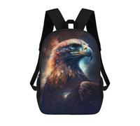 sinyumoney Galactic Eagle Portrait 17 Inch Kids Backpack Fashion Fun Backpack Book Bag for Boys And Teenager 3D Printed for Boys