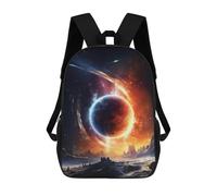 sinyumoney Galactic Eclipse Celestial Dance School Backpack for Girls 17inch Casual Daypack Lightweight Rucksack Boy Girl Backpack for Middle School Students