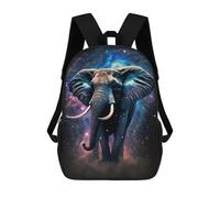 sinyumoney Galactic Elephant Majesty -1 Kids Backpack,School Backpack Kids School Bag 3D Printed Cartoon Large Capacity Backpack for Kids Boys And Girls 17inch