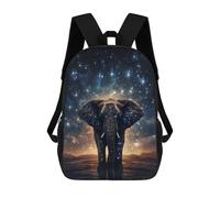 sinyumoney Galactic Elephant Majesty -5 Backpack Schoolbags for Boys Girls Casual Sport Daypack Elementary Primary Large Capacity Bookbags 17inch
