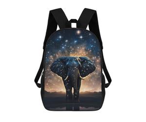 sinyumoney Galactic Elephant Majesty -6 Backpack Cartoon Plush Bag, 3D Backpack for Kids School Bag Birthday Gift Idea for Boys And Girls 17inch