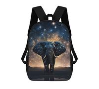 sinyumoney Galactic Elephant Majesty -6 Kids Backpacks Children Bag,Anime Bag,Large Capacity Kids Backpack, 3D Printed Children's,Student Schoolbag,Kids Boys Girls School Bag 17inch