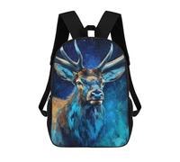 sinyumoney Galactic Elk Majesty Backpack School Bag Daypacks Business Backpack Water Resistant Bookbag for Girls Boys Teenage 17inch