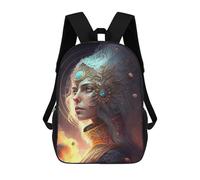 sinyumoney Galactic Enchantress Portrait 3D Printed Kids School Bag Rucksacks Children's School Fashion Casual Back Pack High Capacity Travel Book Bags Backpack for Kids 17inch