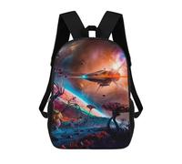sinyumoney Galactic Exploration Backpacks Kids Student Schoolbag 3D Printed Backpacks Elementary And Middle School Students Backpacks for Boys Girls 17inch