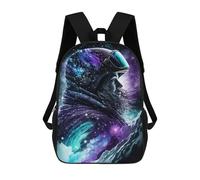 sinyumoney Galactic Explorer's Helmet 3D Printed 17inch Kids School Bag Rucksacks Children's School Fashion Casual Back Pack High Capacity Travel Book Bags
