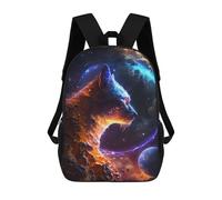 sinyumoney Galactic Feline Dreamscape Backpacks Kids School Backpack School Bag 3D Printed School Bag for Boys Elementary And Middle School Students 17inch