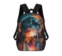 sinyumoney Galactic Forest Aurora Backpack School Bag Daypacks Business Backpack Water Resistant Bookbag for Girls Boys Teenage 17inch