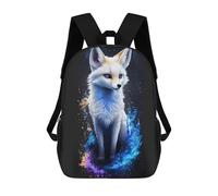 sinyumoney Galactic Fox Portrait -4 Backpack School Lightweight Casual Daypack School Backpacks for Men, Women & Teenage Boys 17inch