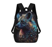 sinyumoney Galactic Fox Portrait School Backpack Large Water Resistant Laptop Backpack for Men, Women & Teenage Boys 17inch