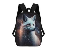 sinyumoney Galactic Fox Portrait School Bags Fashion Stationery Backpack Waterproof Casual Daypacks for Men, Women & Teenage Boys 17inch