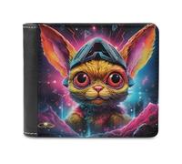 sinyumoney Galactic Furry Warrior 3D Print Clutch Purse Card Slots Coin RFID Blocking Slots Note Section Purse Everyday Use 11.7cm*9.5cm