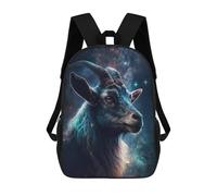 sinyumoney Galactic Goat Portrait -3 Backpack School Lightweight Schoolbag Dayback Bookbag College for Girl, Teen Girls 17inch