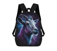 sinyumoney Galactic Goat Portrait-4 School Bags School Secondary High School College Backpack Travel for Boys/Girls/Teenagers 17inch