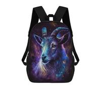 sinyumoney Galactic Goat Portrait -6 School Bags School Secondary High School College Backpack Travel for Men, Women & Teenage Boys 17inch